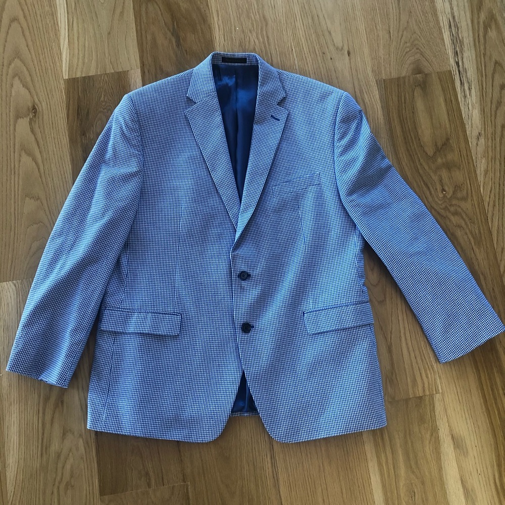 Men’s Ralph Lauren Blue & White gingham sport coat